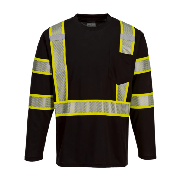 [S346BKRS] Camiseta Hi-Vis de manga larga de lona plus S346 Portwest (S)