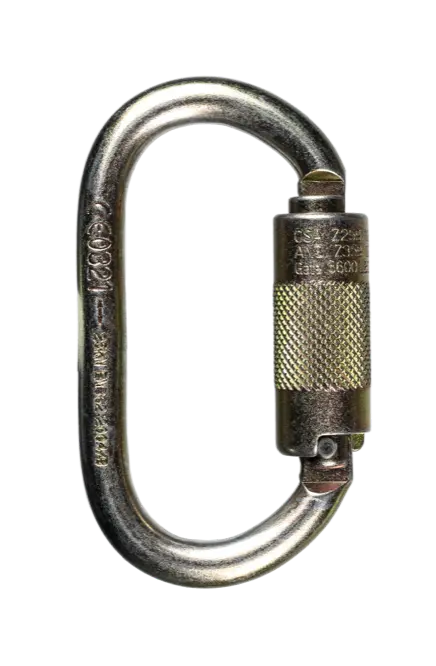 [MA-012 ECO] Mosquetón de acero c/doble seguro c/apertura 14mm MA-012 ECO Hawk