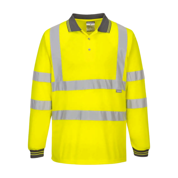 [S277YERXS] Camiseta Hi-Vis tipo polo de manga larga S277 Portwest (XS, Lima)