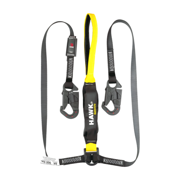 Cable contra caídas dieléctrico doble c/amortiguador de 1.80mtrs. (6 ft) 661TC-6FT Hawk