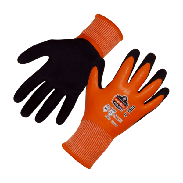 Guantes térmicos e impermeables de látex/nitrilo arenoso 7551 Ergodyne
