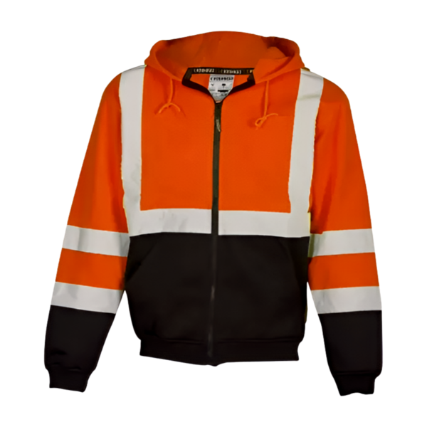 [JS103-M] Chamarra Hi-Vis con capucha y cremallera CL302-03 Kishigo (M)