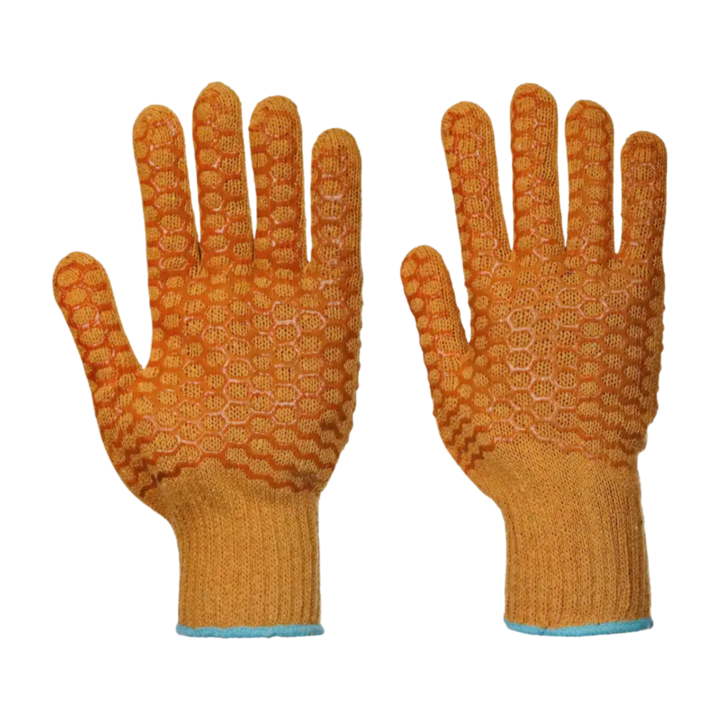 Guantes de poliéster/pvc con cuadros antideslizante A130 Portwest