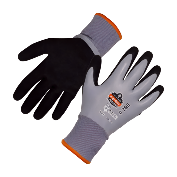Guantes térmicos e impermeables de látex/nitrilo arenoso 7551 Ergodyne