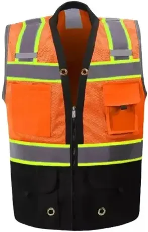 Chaleco de seguridad tipo brigadista con reflejante y cierre tipo zipper SR1076 MR Seguridad