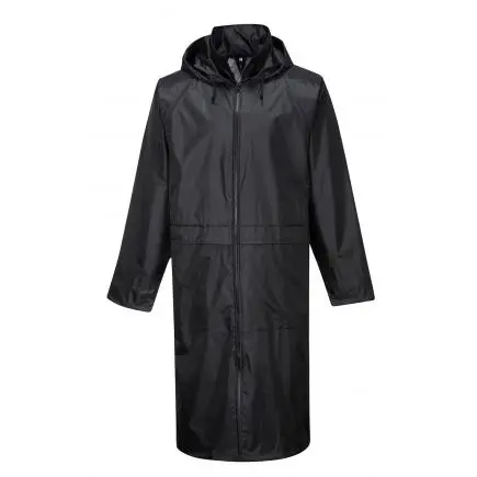 Impermeable tipo gabardina clásico negro