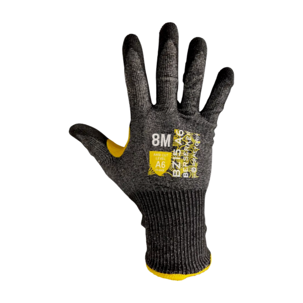 Guantes de seguridad anti corte A6 de nylon/fibra de vidrio BZ15 Berserker