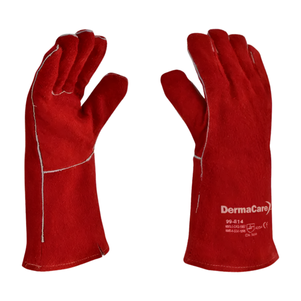 Guantes de seguridad para soldador c/ hilo de kevlar 14" 99-814 Dermacare