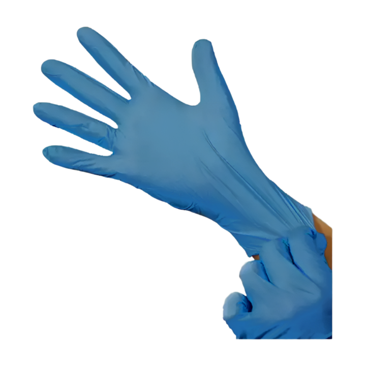 Guantes de seguridad desechables de nitrilo azul TAC-NT-PF Safepro Solutions