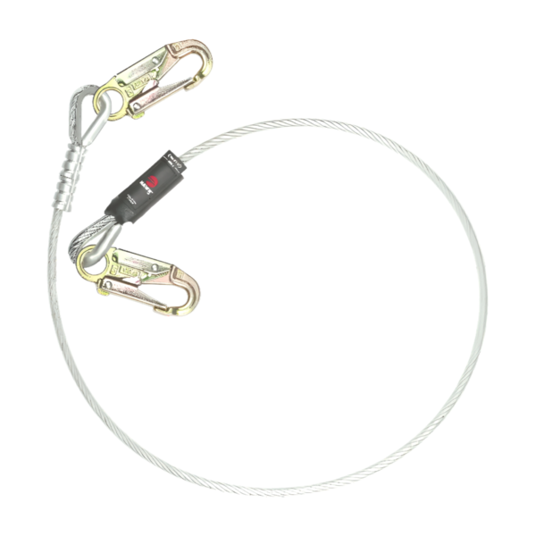 Cable de posicionamiento de acero 1/4" de 1.80mtrs. gancho chico 622-1.80 Hawk