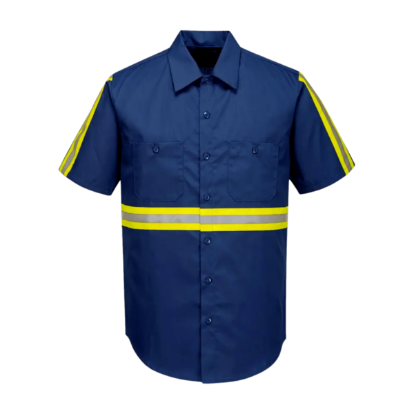 Camisa de trabajo de visibilidad mejorada manga corta F124 Portwest