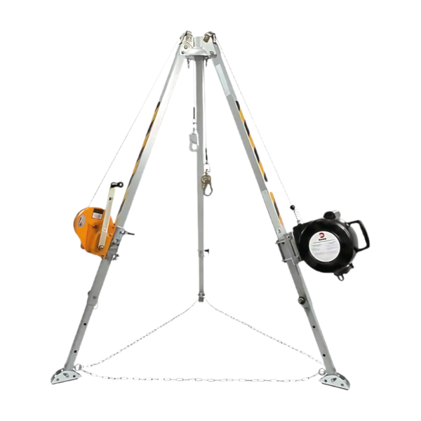 Kit de tripie con malacate de cable de acero de 15mtrs. H/TP-G15 Hawk