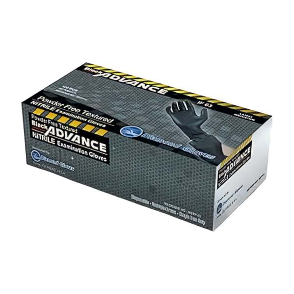 Guante sin polvo de nitrilo negro 6.3 mm NEPF-63 Safepro Solutions