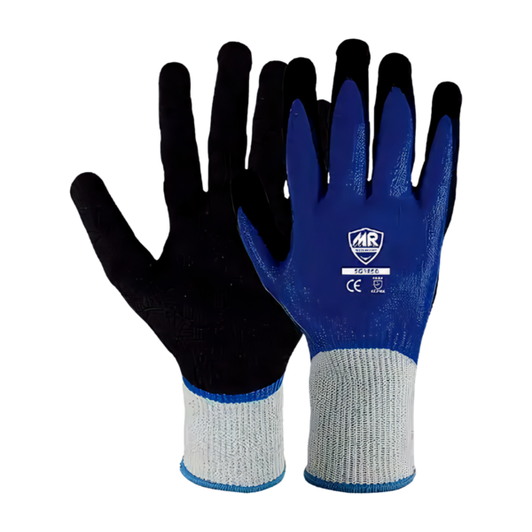 Guantes Anti corte A5 nylon/poliéster/nitrilo arenoso SG1050 MR Seguridad