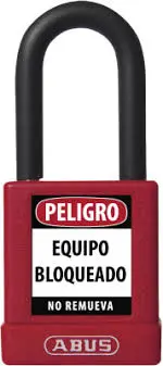 Candado de bloqueo 74/40 rojo dieléctrico 6.5 mm