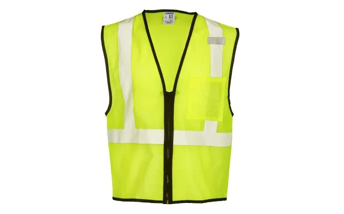 Chaleco de seguridad Hi-Vis Económico con cremallera y bolsillo E19-17 Kishigo