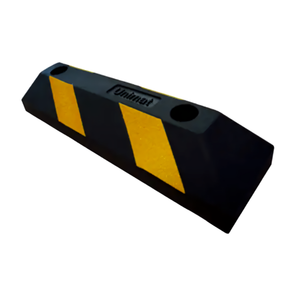 [7501042060623] Tope de estacionamiento 55 cm negro con amarillo con 2 franjas reflejantes 7501042060623 Safepro Solutions