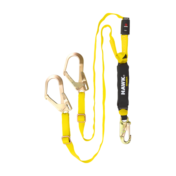 [671A-STD] Cable contra caídas tubular ajustable con 2 ganchos grandes 1.30 a 1.80mtrs. 671A-STD Hawk