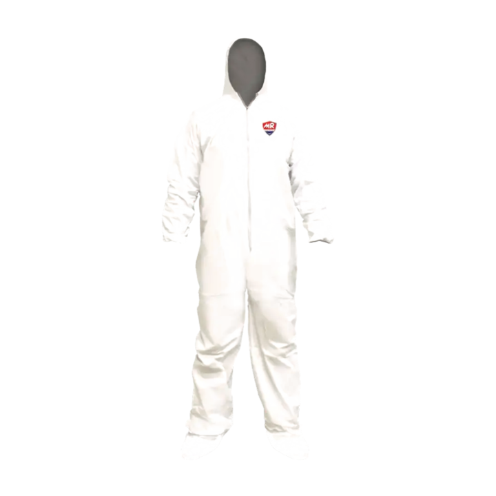 Overol microporoso color blanco con cubrezapato SP1001 MR Seguridad
