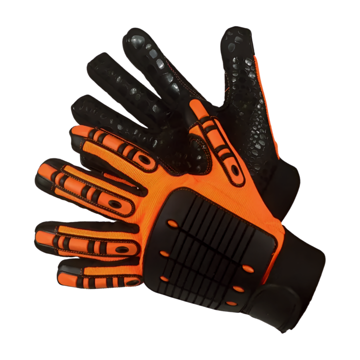 Guantes de seguridad mecánico y antivibración c/cuero sintético/puntos de silicona 33-5001 Major Gloves