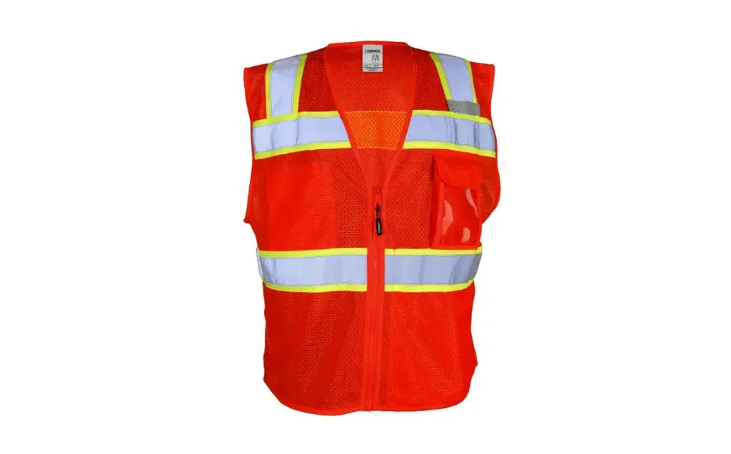 Chaleco de seguridad Hi-Vis de malla mejorada de 3 bolsas EV52-53 Kishigo