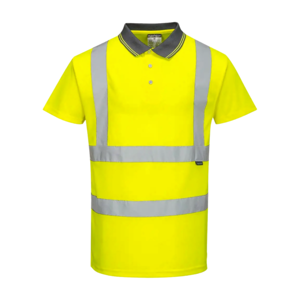 [S477YERS] Camiseta Hi-Vis de manga corta tipo polo con reflejante S477 Portwest (S)