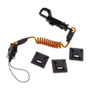 Cordón en espiral Squids con gancho giratorio y bucle desmontable, con mini soporte adhesivo 2 lb 3151 Ergodyne