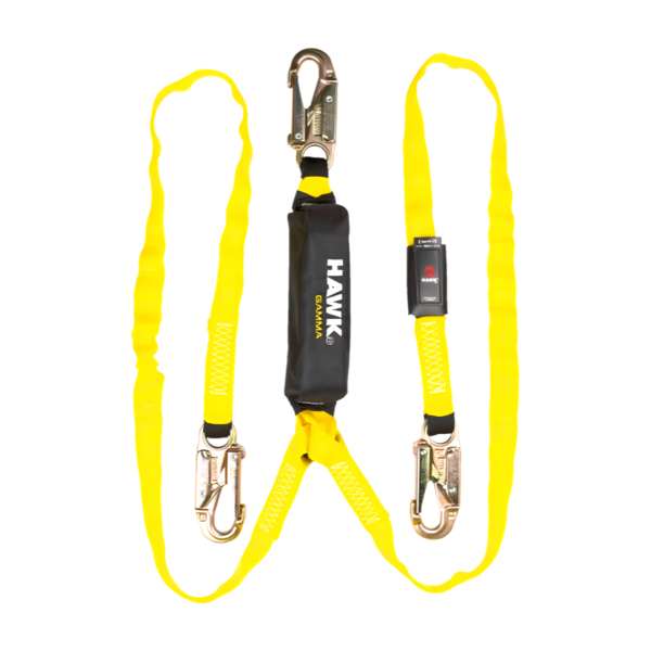 [661-1.80] Cable contra caídas tubular con amortiguador con 2 ganchos chicos 1.80mtrs 661-1.80 Hawk