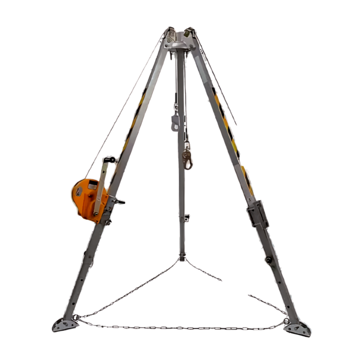 Kit de tripie c/malacate de cable de acero de 30mtrs. rescatista H/TP-014/M2F-I30 Hawk