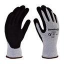 Guantes de seguridad anti corte A5 poliéster/nitrilo arenoso 51-680 Dermacare Safepro Solutions