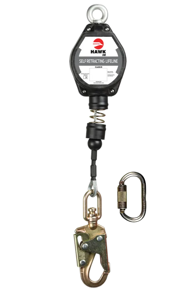Linea de vida retráctil de acero galvanizado gancho chico "ANSI" H/RGS-M Hawk