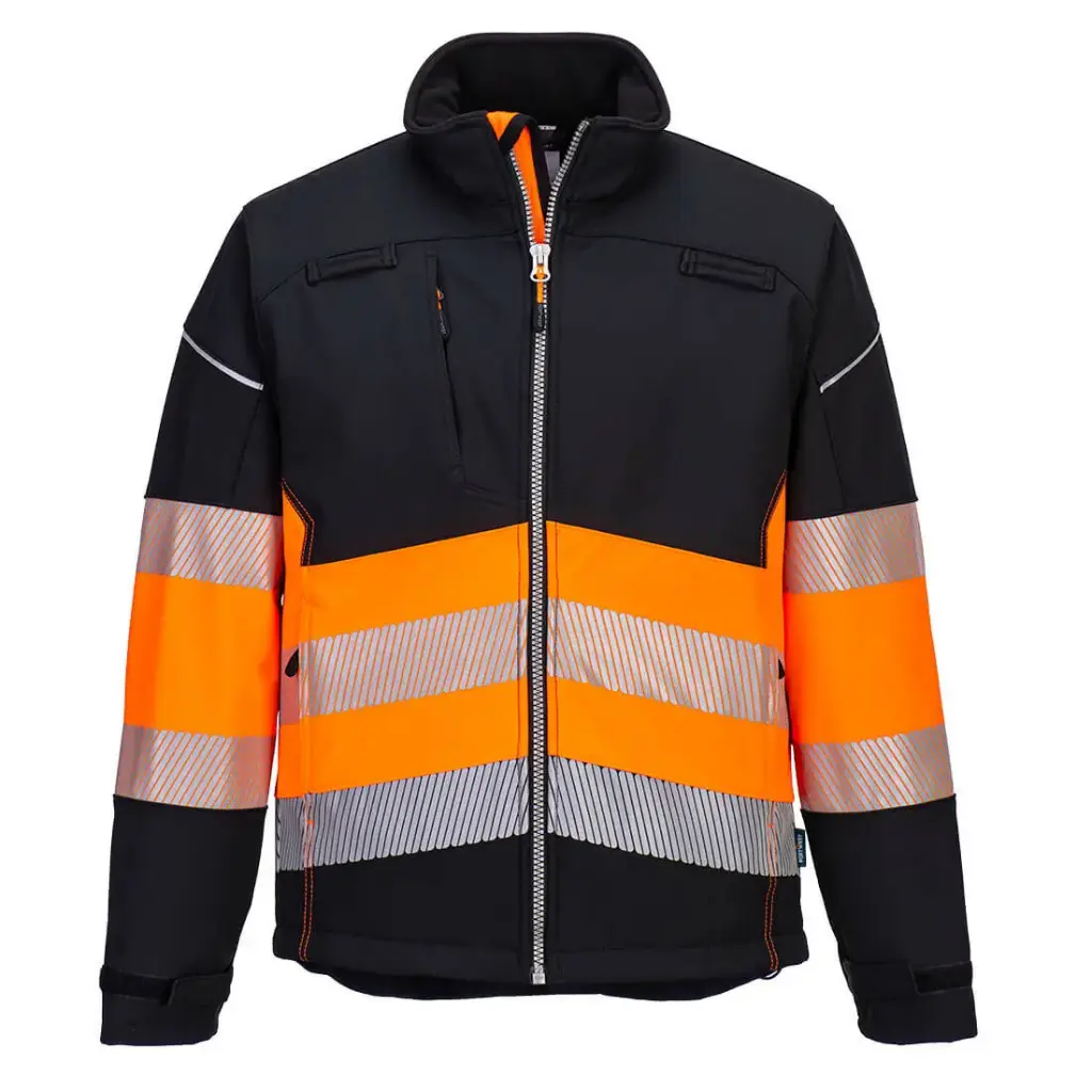 [PW375BKOS] Chamarra Hi-Vis 3 capas PW3 Softshell transpirable PW375 Portwest (Naranja, S)
