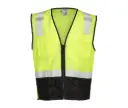 Chaleco de seguridad Hi-Vis de malla con fondo negro CL209-29 Kishigo