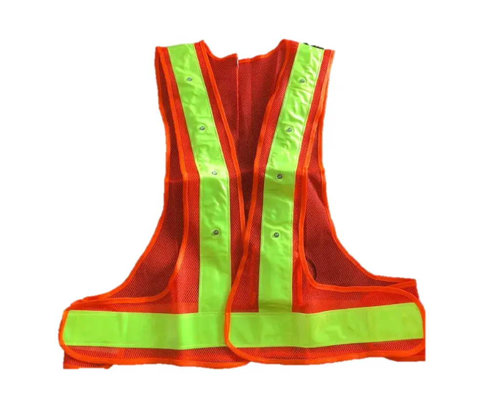 Chaleco Hi-Vis con reflejante y luces leds CHA-LED-NJ Safepro Solutions