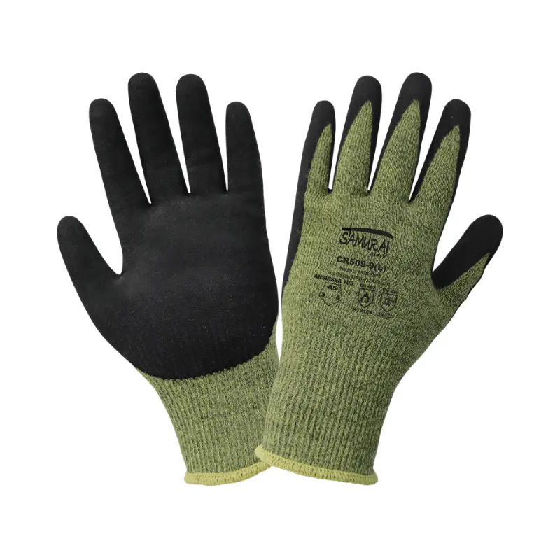 [CR509-7] Guantes anti corte A5 y resistente a llamas de fibra aramida/biopolímeros de neopreno CR509 Safe-Fit (S)
