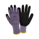 Guantes recubiertos de poliéster/licra/nitrilo/pu arenoso SF-1702XFT Safe-Fit