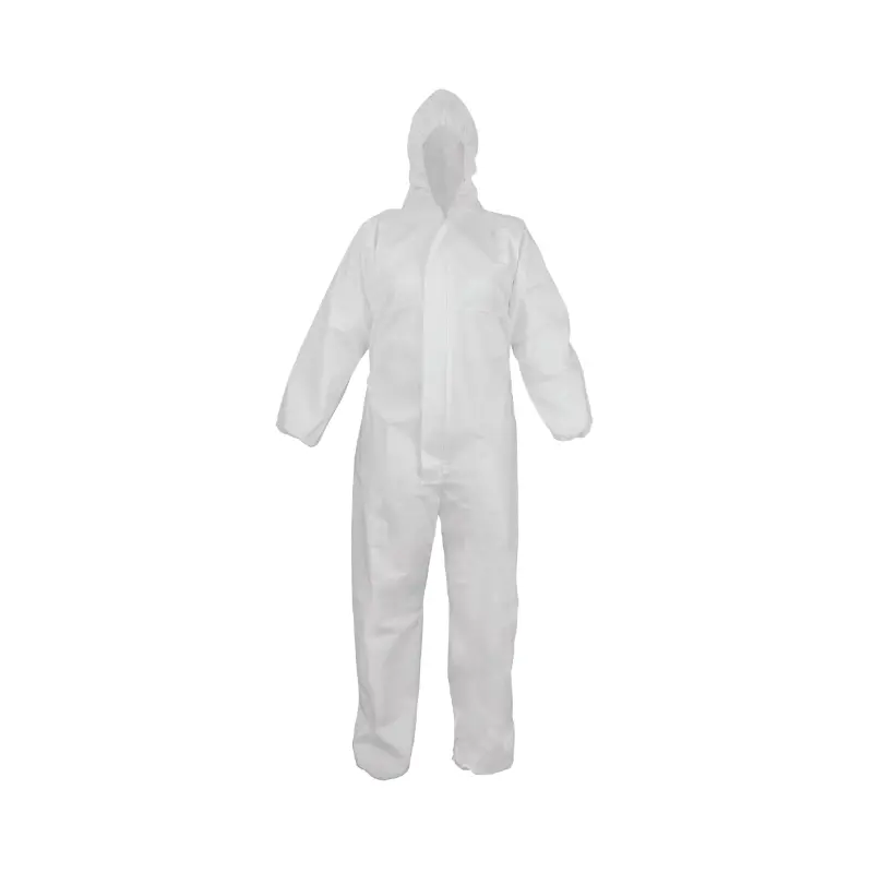 Overol desechable laminado de polietileno microporoso de 55 grs. antiestático c/elásticos NW-COV63 Safe-Fit