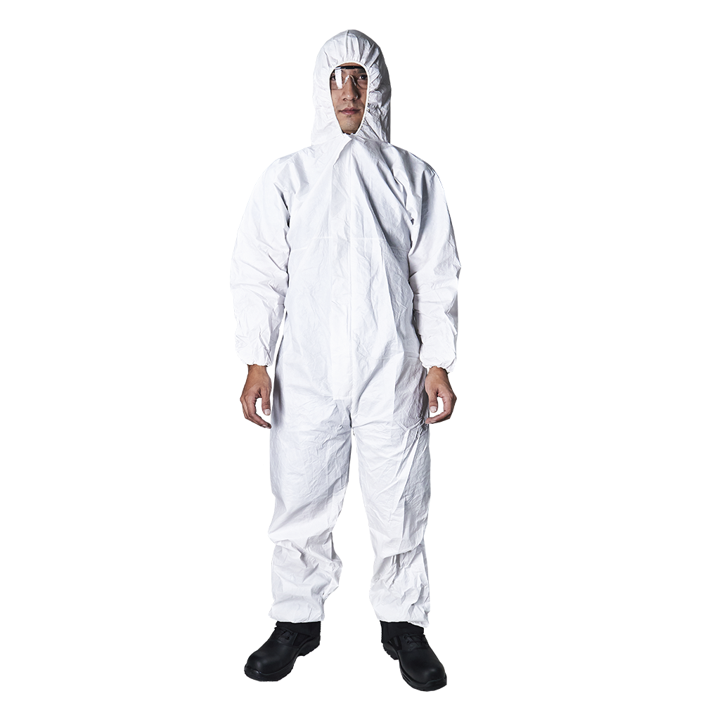 Overol desechable tela no tejida microporosa SMS color blanco de 65 gr SF-SMS650COV Safe-Fit