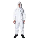 Overol desechable tela no tejida microporosa SMS color blanco de 65 gr SF-SMS650COV Safe-Fit