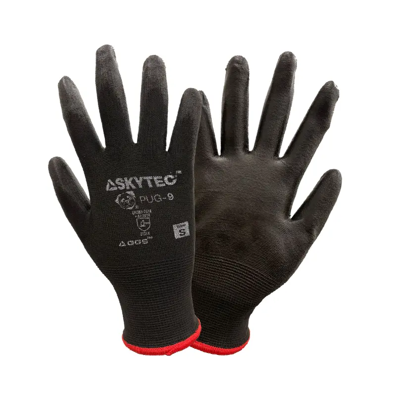 Guantes recubiertos de nylon/poliester/PU PUG-9 Safe-Fit