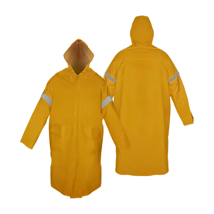 [DZ1001-R-M] Impermeable tipo gabardina con reflejante DZ1001-R MR Seguridad (M)
