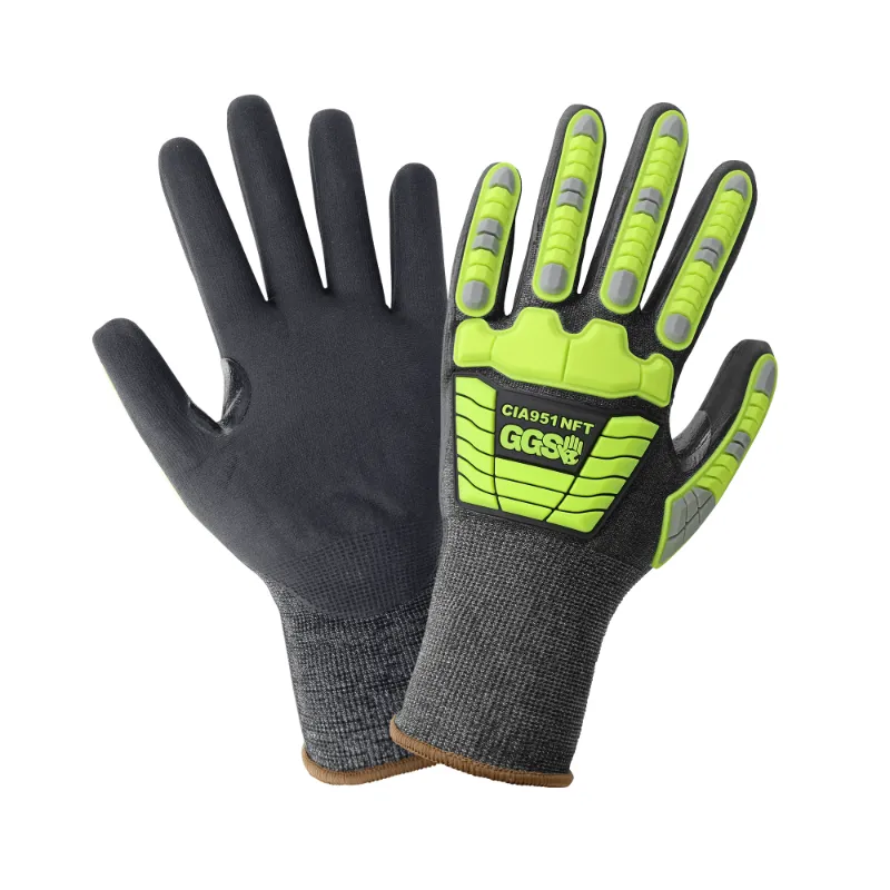 Guantes anti corte A5 y anti impacto N2 de Fibra de polietileno UHMWPE/nitrilo CIA951NFT Safe-Fit