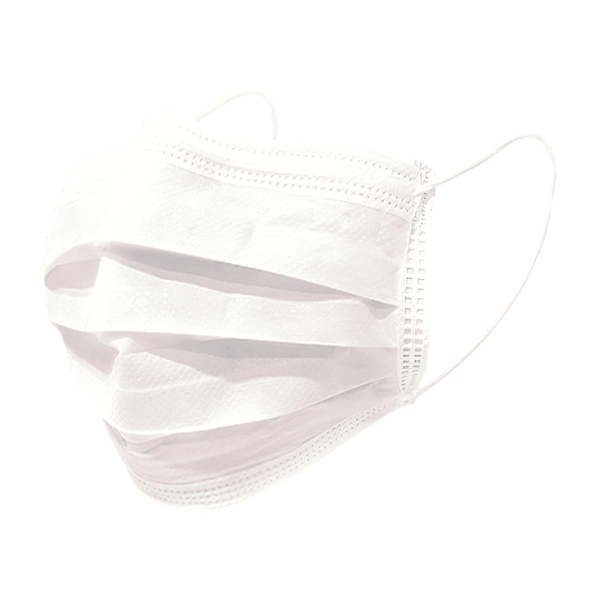 Cubreboca plisado termosellado color blanco con 50pza TACFMPPELW Safepro