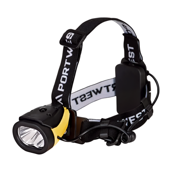 Lámpara de cabeza de doble potencia Amarillo/negro PA63 Portwest