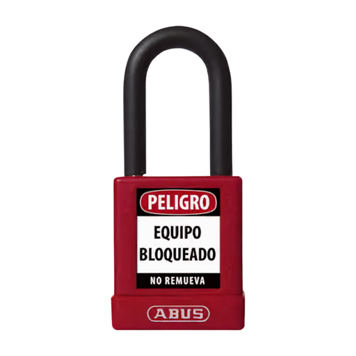 [59108-2 MX] Candado de bloqueo 74/40 rojo dieléctrico 6.5 mm marca Abus