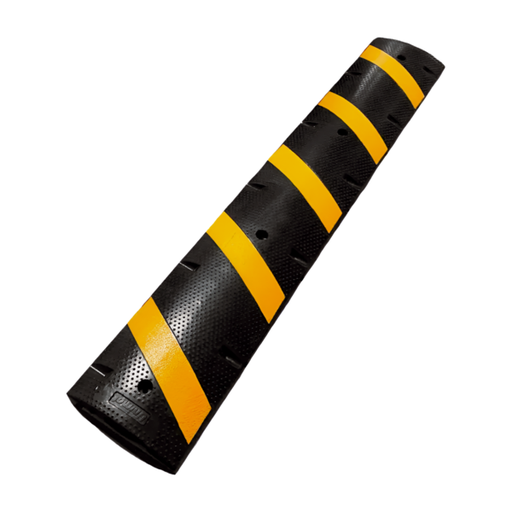 [TOPERED] Tope reductor de velocidad negro con franjas amarillas ovalado 1.83x30x5 cm TOPERED Safepro Solutions