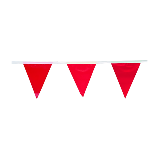 Tira de Banderines 12" x 18" de 32 metros de largo PENNANT Safepro Solutions