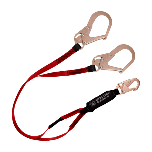 [SAW-DG-18] Cable contra caidas con amortiguador de banda doble gancho grande 1.83 mtrs SAW-DG Golden Eagle