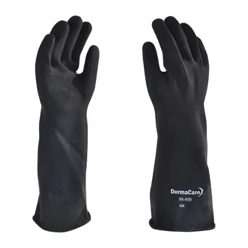 Guantes de seguridad contra ácidos de látex Dermacare