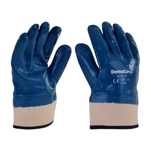 Guantes de seguridad de nitrilo completo/algodon Dermacare